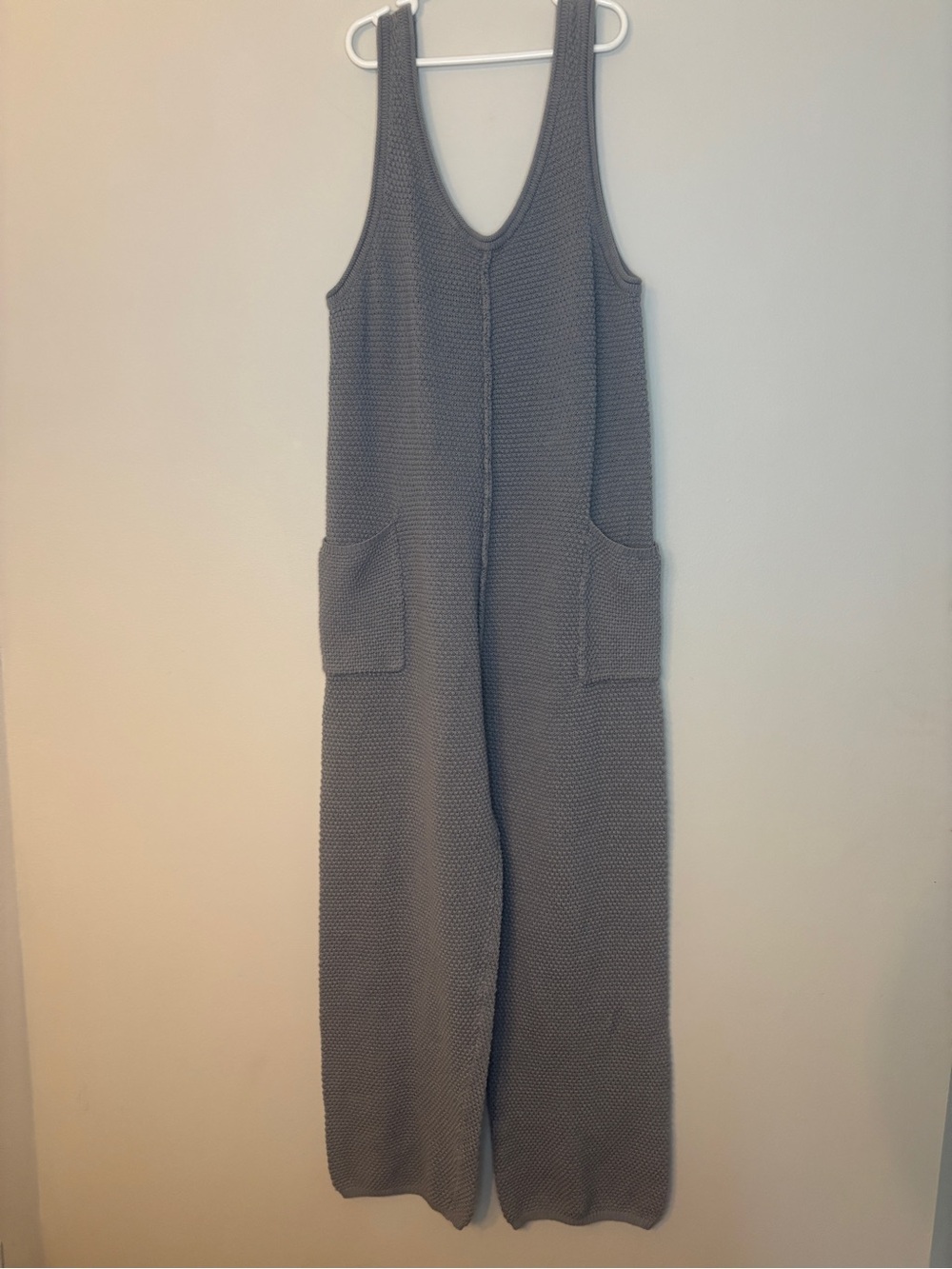 Together Light Gray Knit Top with Textured Stitch